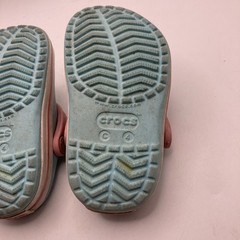 CROCS Crocband II Water Clogs Ice Blue Candy Pink White Toddler’s Size C4