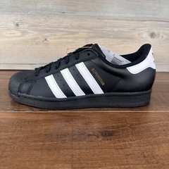 adidas Superstar J Mens Size 6 Core Black Cloud White EF5398