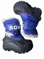 Sorel toddler Snow Commander Kids Snow Boot black and blue US 6