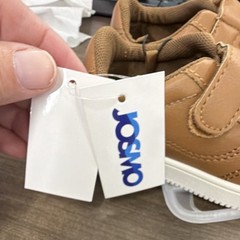 Josmo Tan Kids Sneaker Size 7 Hook & Loop 96990H Synthetic Low Top Flat