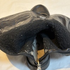 Dolce & Gabbana Junior Kids 33 Leather Boots Black with Back Zipper Size 33 D&G