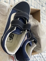 Vans Old Skool V Navy/True White Size 13 Kids NIB