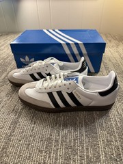 Adidas Samba OG J Shoes Youth Size 6.5 White Black Gum Soccer Sneakers IE3675
