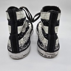 Converse All*Star Junior 6 American Flag Hi-top Stars Stripe Black White Chucks