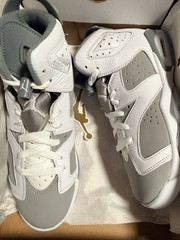 Size 5.5 (GS) – Jordan 6 Retro Mid Cool Grey – 384665-100