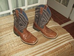 Ariat Tycoon Western Boots for Kids Blue & Brown Size 1.5 Style 10021591