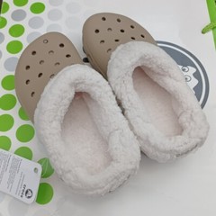 CROCS MAMMOTH BLITZEN POLAR KID BAYA CLOG SHOE~Tan Brown White~Toddler C 6/7~NWT