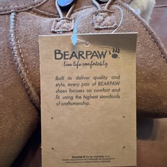 BearPaw Rosaline Youth Unisex Suede Wool Sheepskin Boot Sz 3 color Hickory II