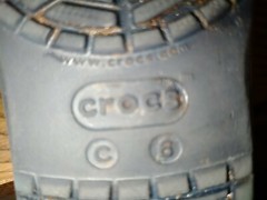 Baby Crocs Size 6 Navy Blue Red White