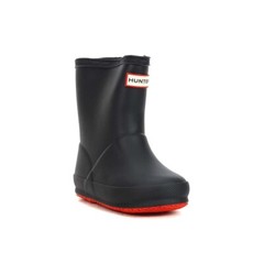 Hunter Little Kids Original First Classic Black/Logo Red Insulated Rubber Boo…
