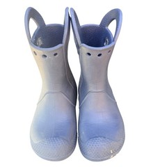 Crocs Handle It Rain Boots Navy Blue Waterproof Toddler Size C11 Pull On 12803