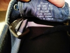 Sperry Top-Sider CRUZ – size 1M / 32.5 EUR – Grey leather trim, light blue canva