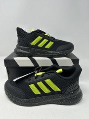 Adidas X_PLRPATH K Shoes Youth Size 4 Black Neon Green Running Sneakers KJ1817