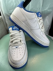 Nike Air Force 1 ’07 ‚White Medium Blue Size 4.5Y Women’s 6 LN bo box 🔥💯🔥