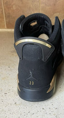 Jordan Air Jordan 6 Retro DMP (GS) 6Y Black/Gold Leather High Top