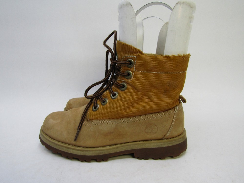 Timberland Youth Size 2 M Brown Leather Laces Ankle Casual Boots