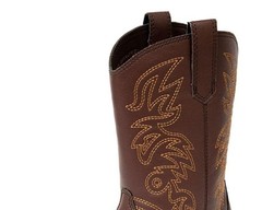 Deer Stags Ranch Kids Cowboy Boots (Size 7)Western Pull On Embroidered Boys Girl