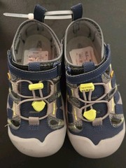 KEEN Unisex Boys Kids Knotch Creek Sandals Youth Size 12 Blue Water Shoes