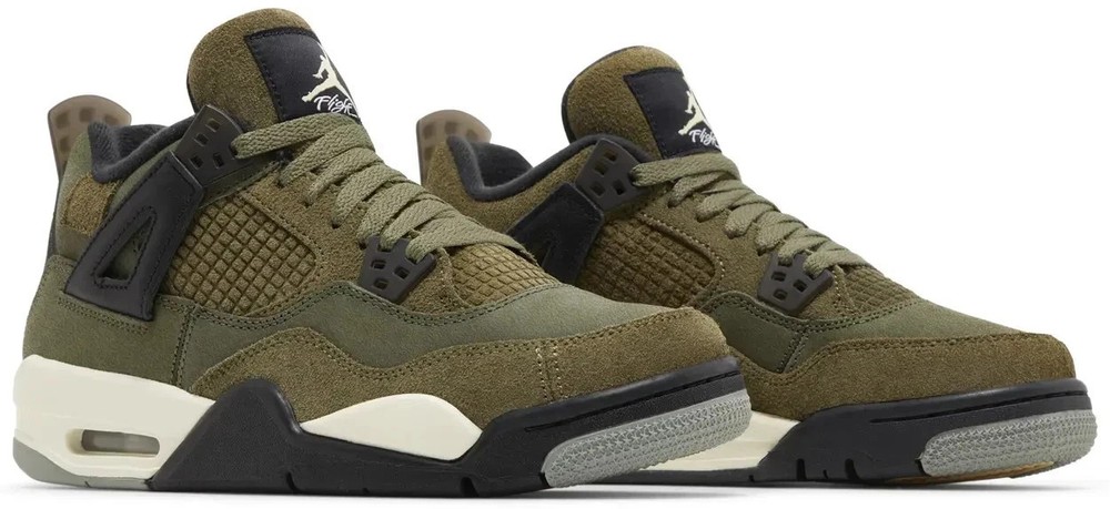 Nike Air Jordan 4 Retro SE Craft Medium Olive FB9928-200 Size 3.5Y = Womens Sz 5