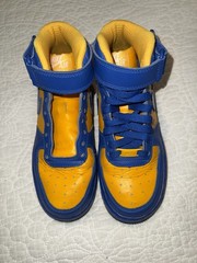 Nike Air Force 1 High HMK Custom Blue Yellow Youth 5.5 GS Boys Sneakers Workwear