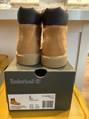 Timberland Classic 6″ Waterproof Wheat Nubuck Youth Boot US 2 M TB010760713