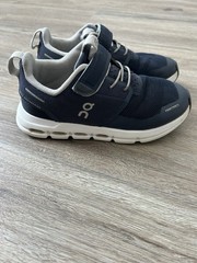 On Navy White Gray Athletic Mesh Sneaker Unisex Kids US 13 EU 31 UK 12.5