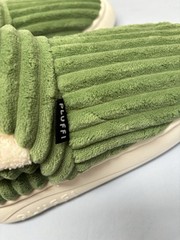 Pluffi Green Booties Thick Anti-Slip Sole Plush Slippers 34-35 US 3-4 Kids