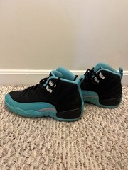 Nike Air Jordan 12 Retro Hyper Jade Black Teal Size 6Y / Women’s Size 8