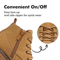 Boys Boots Work Boots Outdoor Casual Side Zipper Ankle Shoes(/Little Kid/Big …