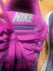 Nike Flex Experience 4 Print GS Youth 7Y Purple/White/Pink Blast athletic shoes