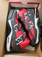 Nike Air Trainer SC High Red Black Leather High Top Sneakers Unisex Kids 7Y