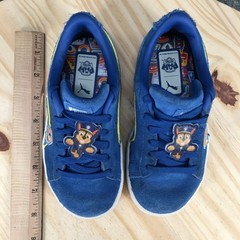 Puma Suede Toddler 11.5C Blue Paw Patrol Chase Lace Up Sneaker Casual Shoes