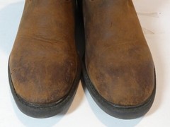 JUSTIN Youth Brown Leather Roper Cowboy Boots-2-2½?