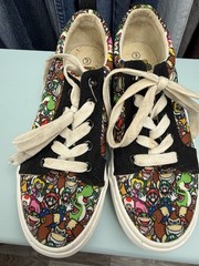 Nintendo Super Mario Bros. canvas sneakers ft vibrant character graphics, sz3