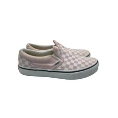 Vans Slip On Checkerboard Pink White Kids 4 Youth Skate Shoes Classic Low