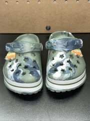 Croc Style Shoe – US Size 5 – Blue/White/Grey Camo – Fast Shipping