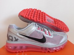 Nike Air Max 2013 (GS) Metallic Silver-Black-Pink Sz 7Y Rare! [555753-002]
