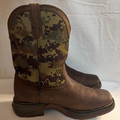 Durango Rebel Green Digi Camo Square Toe Western Boots DDB0353 Youth 4- W 5.5