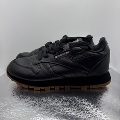 Reebok Classic Leather Sneakers IN „Black Gum“. Leather Upper Size 12 Kids