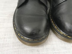 DR MARTENS LEATHER LACE UP BOOTS BLACK DOC MARTENS 1460 J BOY GIRL YOUTH SIZE 3
