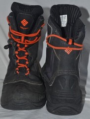 Columbia Youth Boys Bugaboot Plus IV 200g Snow Boots Sz 5 black orange toggle