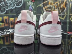 Nike Court Borough Low 2 (GS) White/Dark Beetroot Low Top Sneakers 7Y BQ5448-120