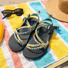 Chaco Big Kid Youth ZX1 Ecotread Sandal Rainbow Colorful Adjustable Strap Shoe 3