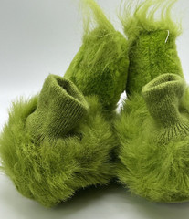 Kids’ Grinch Plush Slippers – Size Small (5-6) – Nice Used Condition