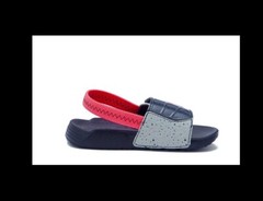 AND1 Toddler Sport Slide Comfort Sandal Size 9/10,tri-color : black/gray/coral