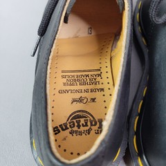 Vintage Dr Martens Original Made In England Leather Black Shoes Kids US 13