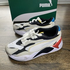 [374499 01] KID’S PUMA RS-X3 WH PS PUMA WHITE PUMA BLACK SNEAKERS RETRO SIZE 2C