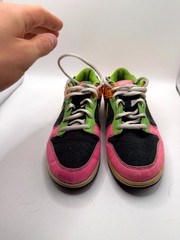 Nike Dunk Low Unisex Kid 2.5 Sneaker Anthracite Multicolor Leather Lace Up Shoes