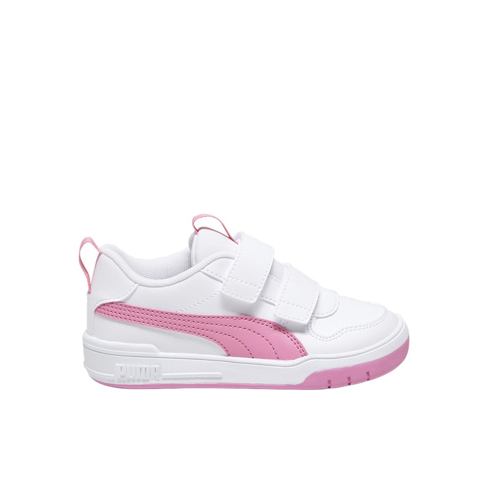 PUMA Multiflex Synthetic Leather Slip On Toddler Girls Pink, White Sneakers Cas