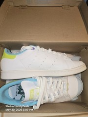 Adidas Stan Smith Monsters Inc Mike Sulley White Sneakers Youth Kid Shoes Sz 6.5